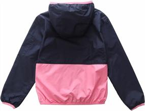 img 3 attached to Girls' Rokka&Rolla Lightweight Water-Resistant Zip-Up Windbreaker Hoodie Jacket