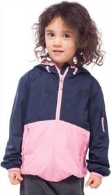 img 1 attached to Girls' Rokka&Rolla Lightweight Water-Resistant Zip-Up Windbreaker Hoodie Jacket