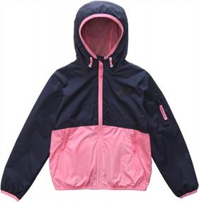 img 4 attached to Girls' Rokka&Rolla Lightweight Water-Resistant Zip-Up Windbreaker Hoodie Jacket