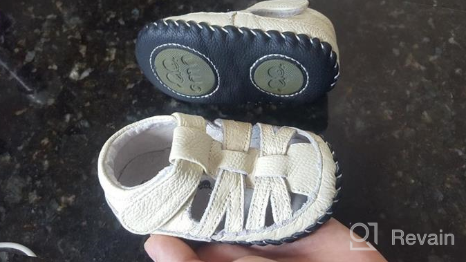 img 1 attached to Genuine Leather Sandals for Boys Aged 18-22 Months by Kuner: Stylish and Comfortable Footwear review by Joe Murphy