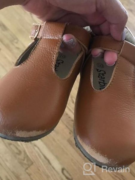 img 1 attached to Premium Leather Hard-Sole Toddler Mary Janes - 15+ Colors for Girls, School Shoes & T-Bar Style review by Nicole Shrestha