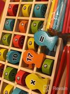 img 1 attached to Magnetic Wooden Fishing Game: Math & Counting Toy Board Games For Kids Ages 3-5 | Educational Preschool STEM Learning review by Paula Whalen