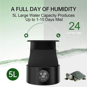 img 2 attached to 🦎 5L Foldable Reptile Fogger Terrariums Humidifier: Silent Pump & Adjustable Nozzle for Chameleon, Snake, Tortoise, & More