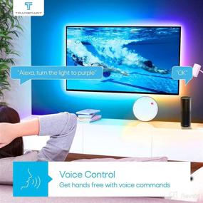 img 2 attached to 📺 Enhance Your Viewing Experience: Smart TV LED Strip Lights with Music Sync, App Control, and 16 Million RGB Colors Changing Lights