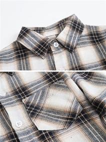 img 2 attached to 👕 Boys' Clothing - Flannel Shirt with Button Sleeves - Tops, Tees & Shirts