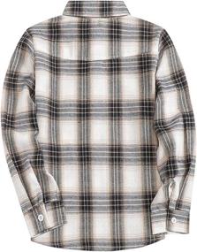 img 3 attached to 👕 Boys' Clothing - Flannel Shirt with Button Sleeves - Tops, Tees & Shirts