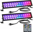 48w led black light bars with remote - perfect for glow parties, halloween, christmas & more! logo