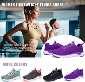 img 3 attached to STQ Fashion Sneakers Lightweight Walking Women's Shoes via Athletic