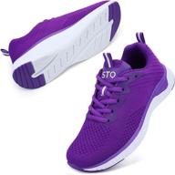 stq fashion sneakers lightweight walking women's shoes via athletic logo