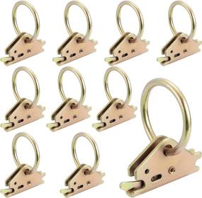 img 4 attached to 🔒 10PCS CZC AUTO Steel E-Track O Ring Tie Down Anchors | Cargo Control for Enclosed Trailer Flatbed Truck | Surface Mount | ETrack Rails Not Included