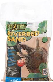 img 4 attached to 🏞️ Exo Terra Riverbed Sand: 10-Pound Bag, Natural Brown Texture for Aquariums and Terrariums