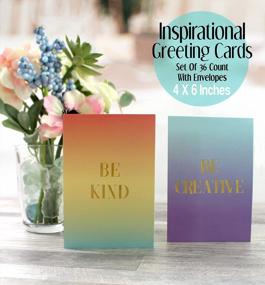 img 3 attached to Подарите любовь и ободрение с помощью стационарного набора вдохновляющих поздравительных открыток Cavepop - упаковка из 36 продуманных дизайнов