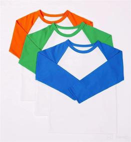 img 2 attached to 👕 Agibaby 3-Pack, Long Sleeve Raglan Baseball and Pocket T Shirts for Toddler &amp; Baby Boys &amp; Girls, Made of Cotton