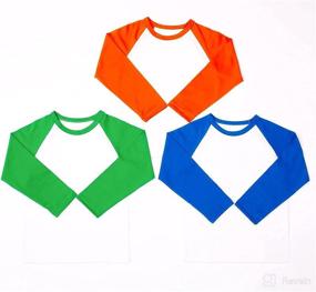 img 3 attached to 👕 Agibaby 3-Pack, Long Sleeve Raglan Baseball and Pocket T Shirts for Toddler &amp; Baby Boys &amp; Girls, Made of Cotton