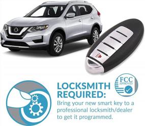 img 1 attached to Nissan KR5S180144106 Replacement 5 Button Proximity Smart Key 285E3-6FL7A - Keyless2Go