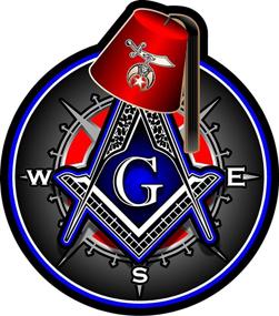 img 1 attached to 🧢 Enhance Your Style with ProSticker 118V (One) Masonic Series Shriner Fez Freemason Compass Decal Sticker (4")