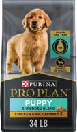 high-protein puppy food with shredded chicken & rice blend - 34 lb. bag by purina pro plan logo