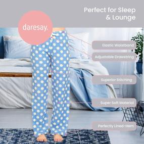 img 3 attached to 🌙 DARESAY Women's Pajama Fleece Pants: Soft Plush Fluffy Comfy Pants for Lounge Wear or Sleepwear