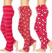 🌙 daresay women's pajama fleece pants: soft plush fluffy comfy pants for lounge wear or sleepwear logo