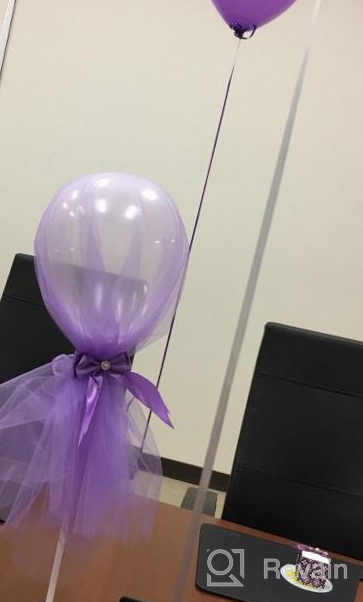 img 1 attached to 🎈 Suppromo Purple Polka Dot Balloons Kit: Stunning Tutu Tulle Balloons for Memorable Baby Showers, Girls' Birthdays, and Weddings - Decorate the Table with 12 inch Purple Tulle Balloons, 6 Pack! review by Andy Syla