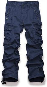 img 1 attached to Men'S Military Cargo Pants With 8 Tactical Pockets: Perfect For Work, Combat, And Casual Wear