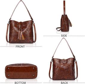 img 2 attached to 👜 Stylish Embossed Ladies Handbag: Crossbody Shoulder Women's Handbags & Wallets - Satchels