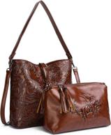 👜 stylish embossed ladies handbag: crossbody shoulder women's handbags & wallets - satchels logo