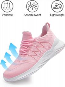 img 2 attached to Women'S Lightweight Non-Slip Athletic Sneakers For Gym Running Work Casual - AKK Comfort Tennis Shoes