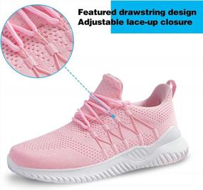 img 3 attached to Women'S Lightweight Non-Slip Athletic Sneakers For Gym Running Work Casual - AKK Comfort Tennis Shoes