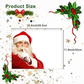 img 3 attached to 🎅 YIXIN 2-Pack Christmas Car Rear Window Sticker Santa Claus Funny Car Decal PVC Self-Adhesive Car Decoration (11.8 x 11.8 inches)