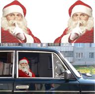 🎅 yixin 2-pack christmas car rear window sticker santa claus funny car decal pvc self-adhesive car decoration (11.8 x 11.8 inches) логотип