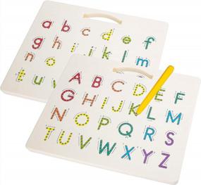 img 4 attached to Magnetic Letter Board For Kids - Learn To Trace, Write And Draw With A To Z And A To Z Alphabet Educational Toy. 2-In-1 Reversible Board With Stylus Pen. Ideal Gift For Preschoolers And Toddlers.