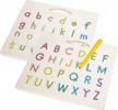 magnetic letter board for kids - learn to trace, write and draw with a to z and a to z alphabet educational toy. 2-in-1 reversible board with stylus pen. ideal gift for preschoolers and toddlers. logo