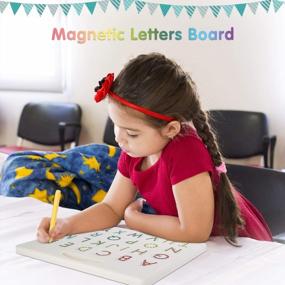 img 3 attached to Magnetic Letter Board For Kids - Learn To Trace, Write And Draw With A To Z And A To Z Alphabet Educational Toy. 2-In-1 Reversible Board With Stylus Pen. Ideal Gift For Preschoolers And Toddlers.