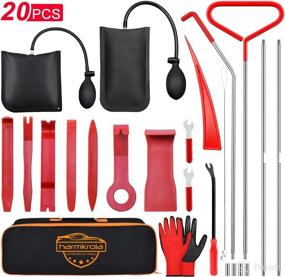 img 4 attached to 🔧 Harmkrola 20Pcs Professional Car Tool Kit: Air Wedge, Long Reach Tools, and No Scratch Plastic Pry Tool Kit with Auto Trim Removal Tool Bag for Cars & Trucks