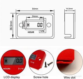 img 3 attached to 🚀 2pcs GetALift Inductive Hour Meter for Marine ATV Boat Outboard Motor Generator Lawn Mower Dirt Ski Motorcycle Motorbike Snowmobile Chainsaw Small Engine - 2 & 4 Cylinder, Red