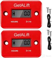 🚀 2pcs getalift inductive hour meter for marine atv boat outboard motor generator lawn mower dirt ski motorcycle motorbike snowmobile chainsaw small engine - 2 & 4 cylinder, red logo