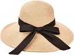 upf 50+ women's floppy wide brim sun hat, foldable summer beach travel cap logo