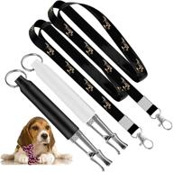 tayjan pets 2-pack dog whistle - stop barking neighbors dog, adjustable pitch ultrasonic whistles for obedience training and professional recall, includes black lanyard logo