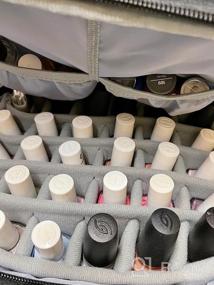 img 7 attached to Сумка для переноски лака для ногтей LUXJA - вмещает 20 бутылок (15 мл - 0,5 жидких унций), двухслойная сумка для лака для ногтей и маникюрных инструментов, черная