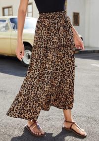 img 1 attached to Boho Floral A-Line Maxi Skirt With Pockets And Elastic High Waist For Women By SimpleFun