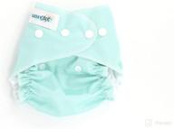 🔵 trendy teal one size reusable swim diaper by cheeky cloth logo