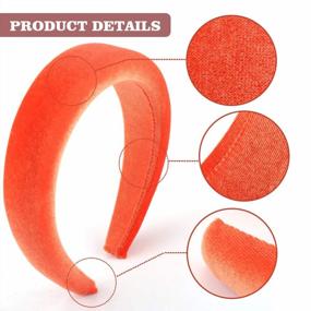 img 2 attached to Makone Velvet Headbands For Women Thick Headband Vintage Wide Hairband With Pearl Elastic Hair Hoops Fashion Hair Accessories For Valentine Gfit