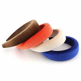 img 3 attached to Makone Velvet Headbands For Women Thick Headband Vintage Wide Hairband With Pearl Elastic Hair Hoops Fashion Hair Accessories For Valentine Gfit