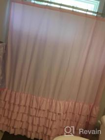 img 6 attached to Grey Ruffle Shower Curtain 72 X 72 For Bathroom - WestWeir Light Gray