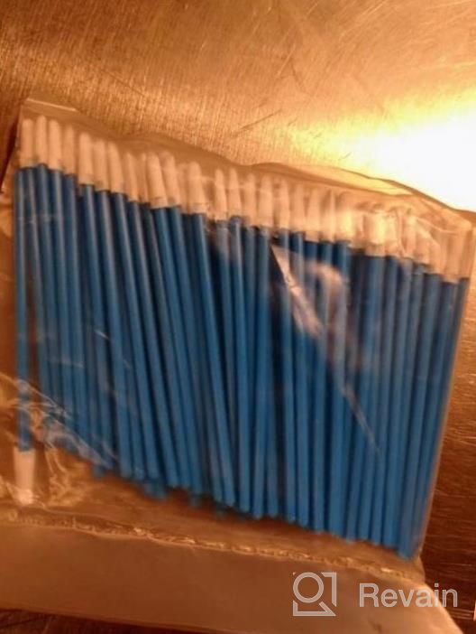 img 1 attached to Lint-Free Swabs For Cleanroom And PCB Board Cleaning (200Pcs, 3.2Mm Head Width, Spear Shape Pointed Tips, Blue) - Multi-Purpose Microfiber Swabs For Inkjet Printers And More - AAwipes review by Jason Tinnen