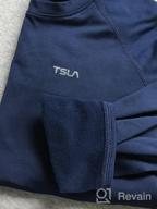 img 1 attached to TSLA Kids' Thermal Long Sleeve Tops - Fleece Lined Compression Base Layer Shirts review by Lori Chantland