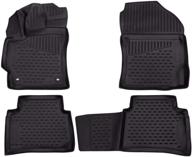 🚗 2020-2022 toyota corolla sedan floor mats: custom fit all-weather full set liners (black) logo