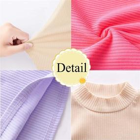 img 1 attached to 👶 Hstyle Unisex Baby Cotton Turtleneck Shirts - Long Sleeve Basic Solid Color Stripe Tops for Babies