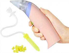 img 2 attached to Amplim Battery Operated Baby Nasal Aspirator With Manual Sucker And 30 Hygiene Filters, FSA HSA, AMP1906, Pink